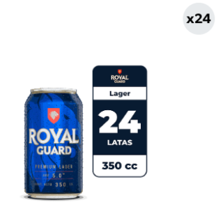 24x Cerveza Royal Guard 5.0° Lata 350cc