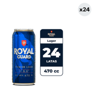24x Cerveza Royal Guard 5.0° Lata 470cc