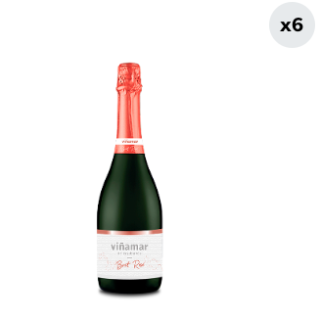 6x Espumante Viñamar Brut Rosé 750cc