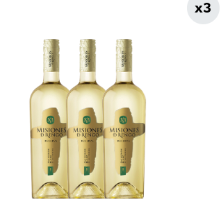 3x Vino Misiones De Rengo Reserva Sauvignon Blanc 750cc