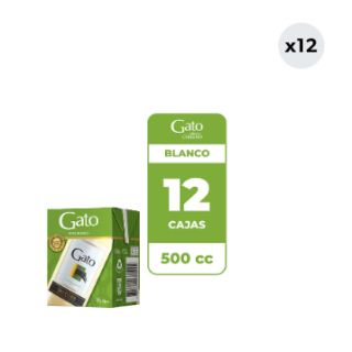 12x Vino Gato Blanco 500cc