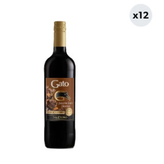 12x Cóctel de Vino Gato Selección Dulce Chocolate 750cc