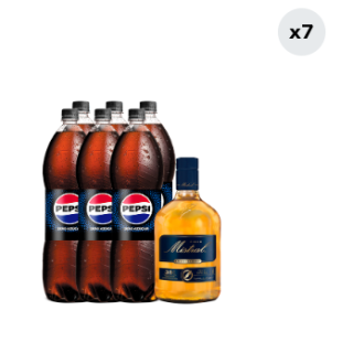 Promo Pisco Mistral 35° 1L + 6 Pepsi Zero 1.5L