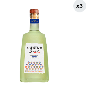 3x Cóctel Sabor Andino Sour 14° 700cc