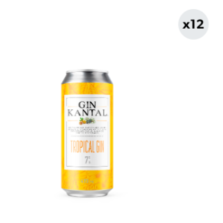 12x Cóctel Kantal Gin Tropical Lata 473cc