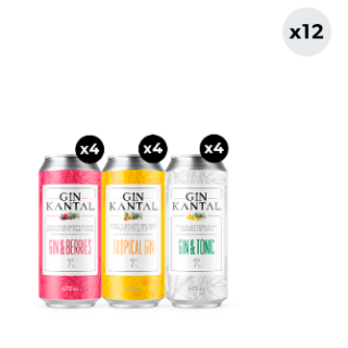 12x Cóctel Kantal Gin Variedades Lata 473cc