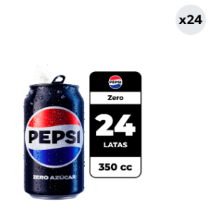 24x Bebida Pepsi Zero Lata 350cc