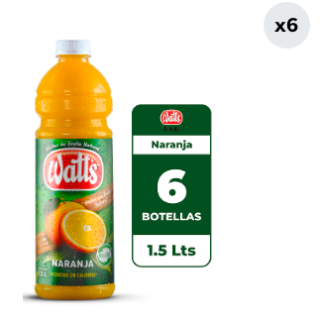6x Néctar Watt's Naranja 1.5L