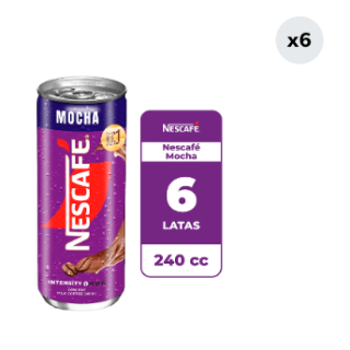 Pack 6 Café Frío Nescafé Mocha Lata 240cc