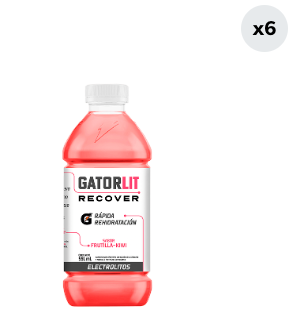 6x Bebida Suero Gatorlit Frutilla Kiwi 591cc